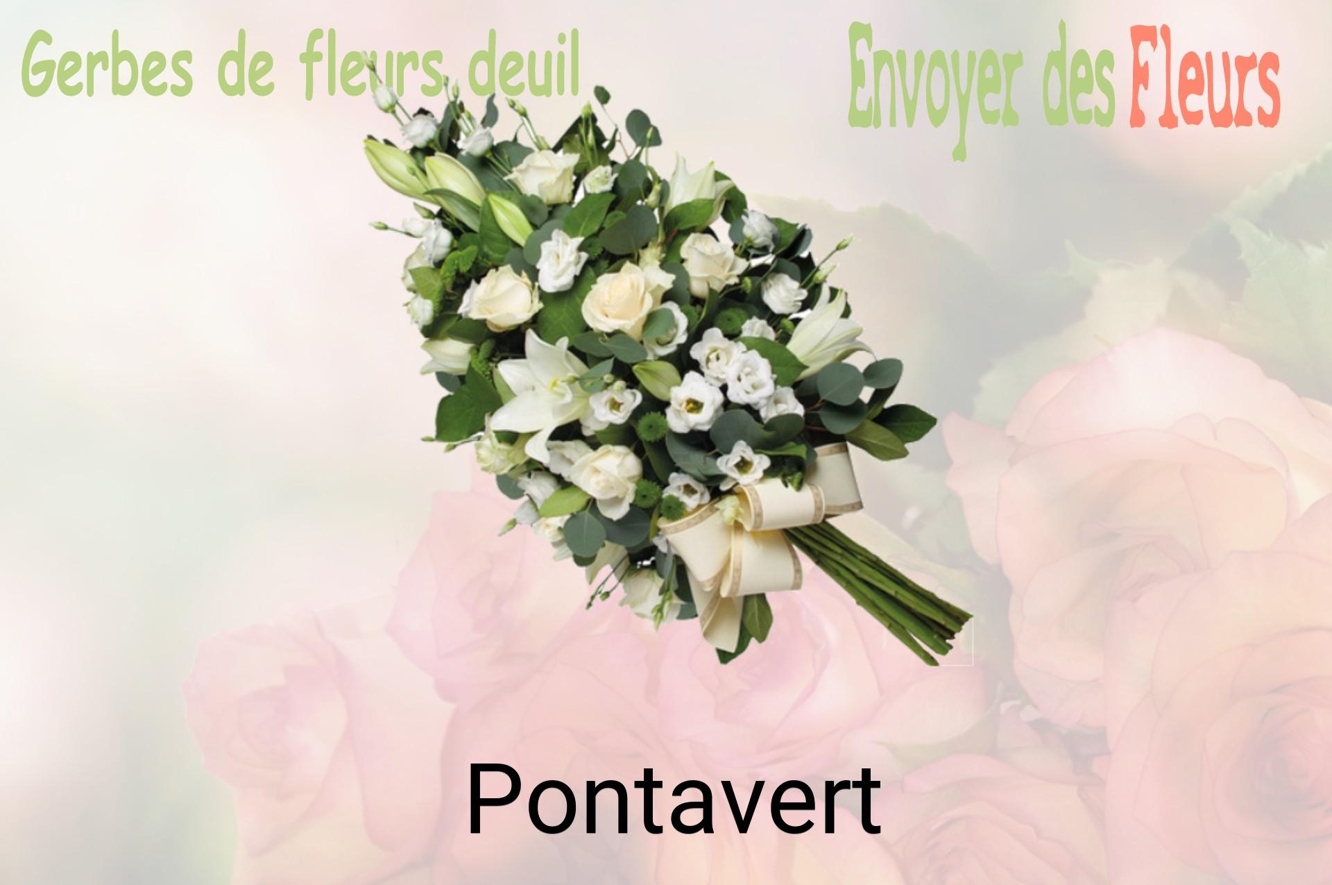 Gerbe de fleurs de deuil livrée à Pontavert